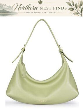 Faux Leather Clutch Shoulder Tote Handbag Dumpling Pleated Design
